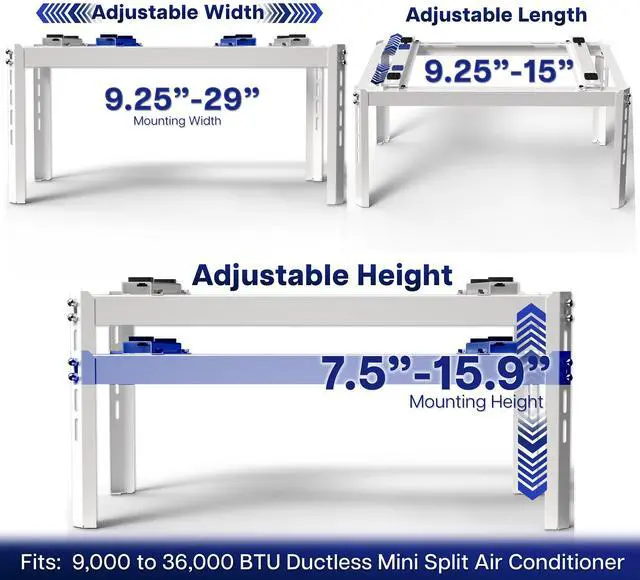 Alt view image 5 of 7 - VIVO Mini Split Ground Stand, STAND-MSAC1