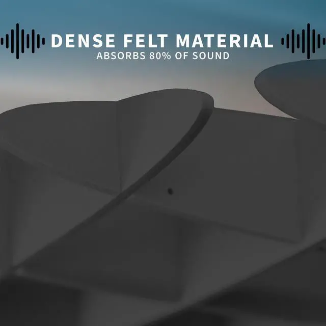 Alt view image 4 of 7 - VIVO Black Acoustic Ceiling Waffle Panel