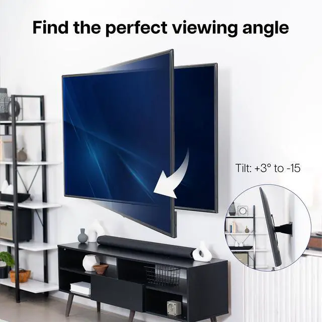 Alt view image 6 of 7 - VIVO Low Profile Telescoping TV Wall Mount for up to 90" Screens