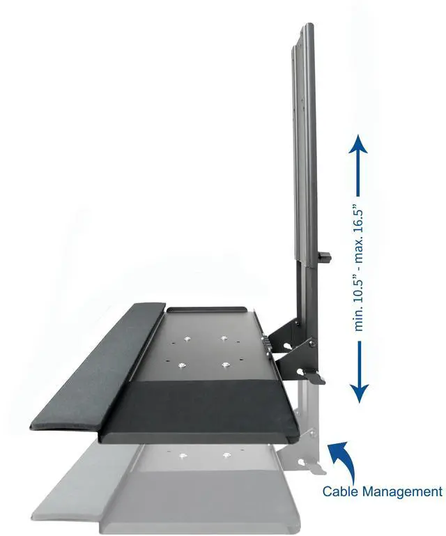 Alt view image 3 of 7 - VIVO Computer Keyboard & Mouse Platform Tray VESA Mount Attachment (MOUNT-KB02)