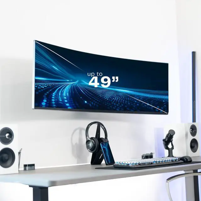 Alt view image 2 of 8 - VIVO Full Motion 49" Ultrawide Monitor Wall Mount