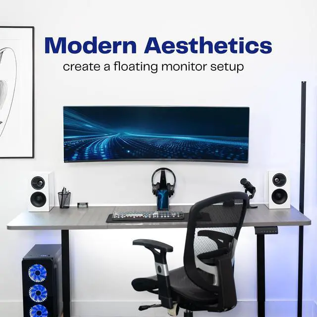 Alt view image 7 of 8 - VIVO Full Motion 49" Ultrawide Monitor Wall Mount