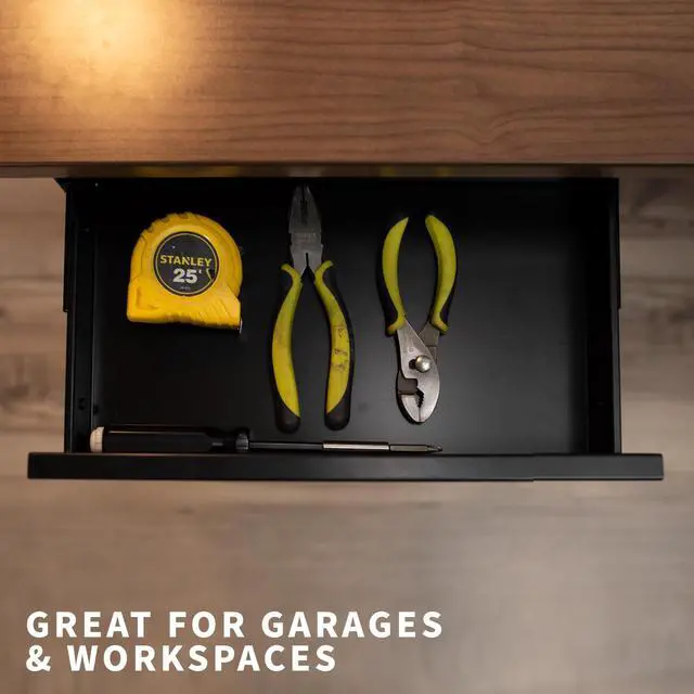 Alt view image 7 of 7 - VIVO Black Space Saving 16" Pull Out Under Desk Storage Drawer without Shell