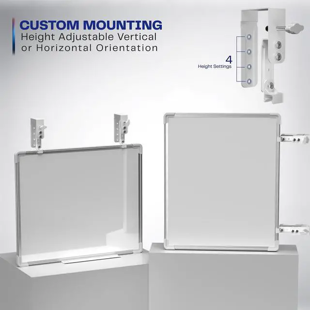 Alt view image 5 of 7 - VIVO 24 x 20 inch Hanging Whiteboard with Metal Hook Mounting System for Door