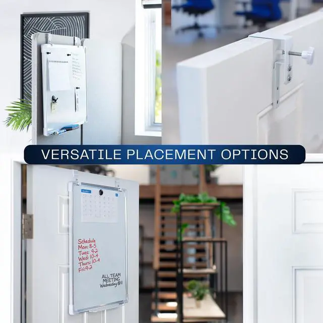 Alt view image 2 of 7 - VIVO 24 x 20 inch Hanging Whiteboard with Metal Hook Mounting System for Door