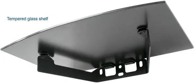 Alt view image 4 of 7 - VIVO Black 23" to 55" Screen Adjustable TV Wall Mount & AV, DVD Floating Shelf