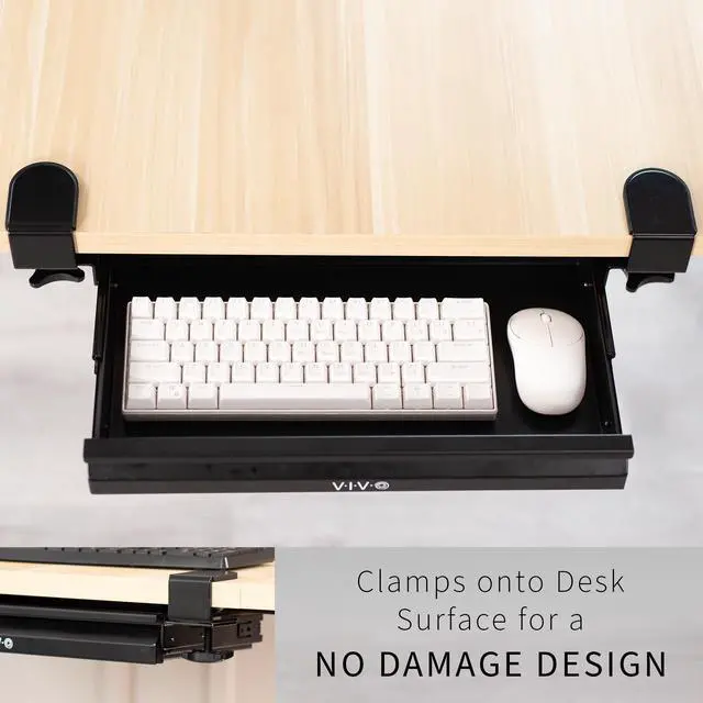 Alt view image 6 of 7 - VIVO Black 16" Clamp-on Shallow Storage Drawer Desk Organizer