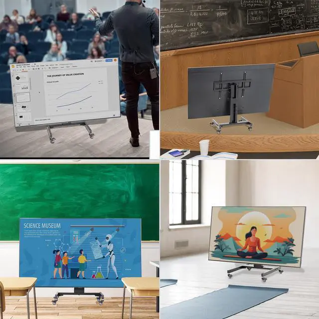 Alt view image 7 of 7 - VIVO Low Height TV Cart for 32 to 75 inch Screens