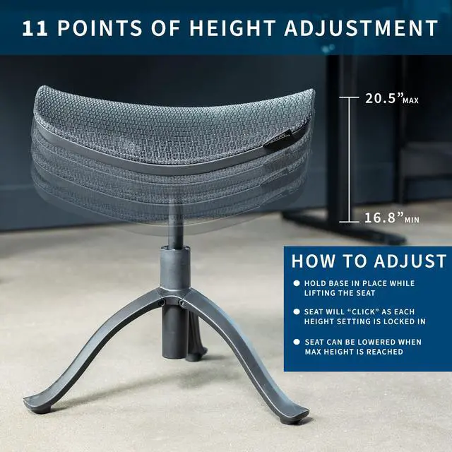 Alt view image 3 of 7 - VIVO Height Adjustable Footrest for Desk, Rotatable Under Workstation Ottoman