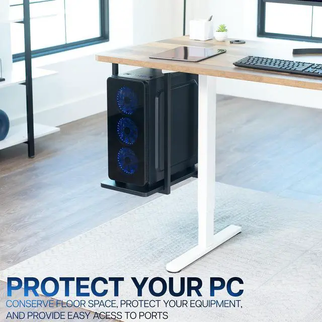 Alt view image 5 of 7 - VIVO Large Under Desk PC Shelf Mount