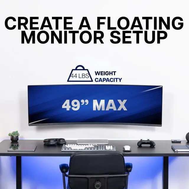 Alt view image 6 of 7 - VIVO Low Profile Ultrawide Monitor Wall Mount, (MOUNT-VW49U)