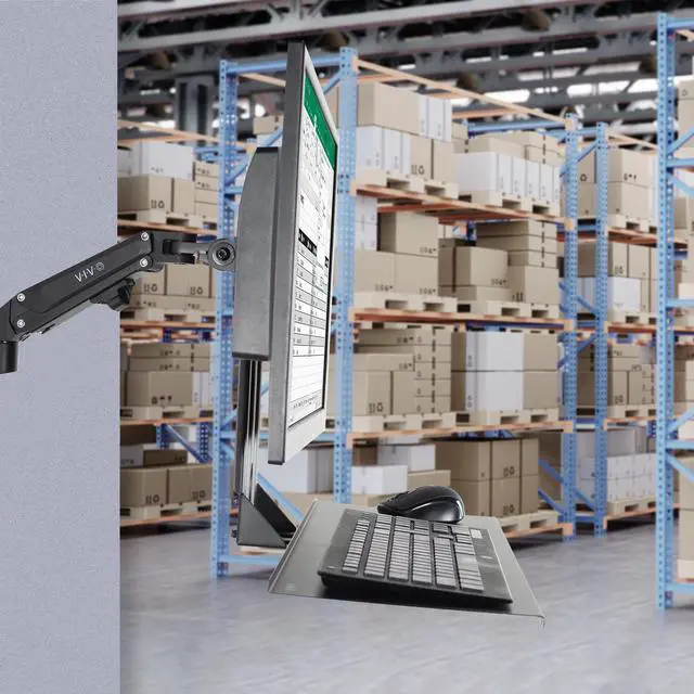 Alt view image 7 of 7 - VIVO Computer Keyboard & Mouse Platform VESA Mount Attachment 25.5 x 8" Tray