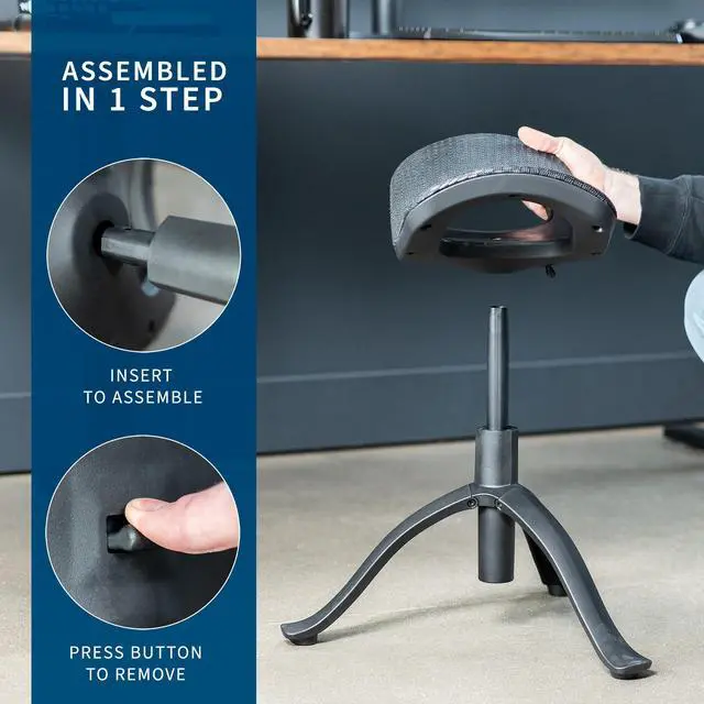 Alt view image 7 of 7 - VIVO Height Adjustable Footrest for Desk, Rotatable Under Workstation Ottoman