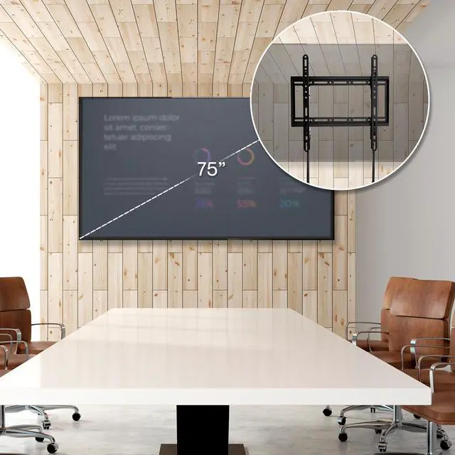 Alt view image 2 of 7 - VIVO Heavy Duty 32" to 75" TV Wall Mount Curved and Flat Panel Screens