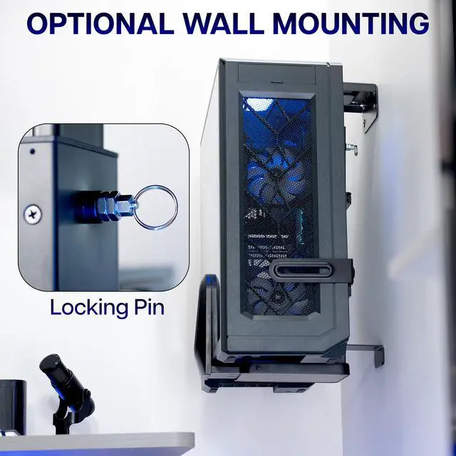 Alt view image 7 of 7 - VIVO Adjustable Under Desk Large PC and Wall Mount, Computer Case CPU Holder