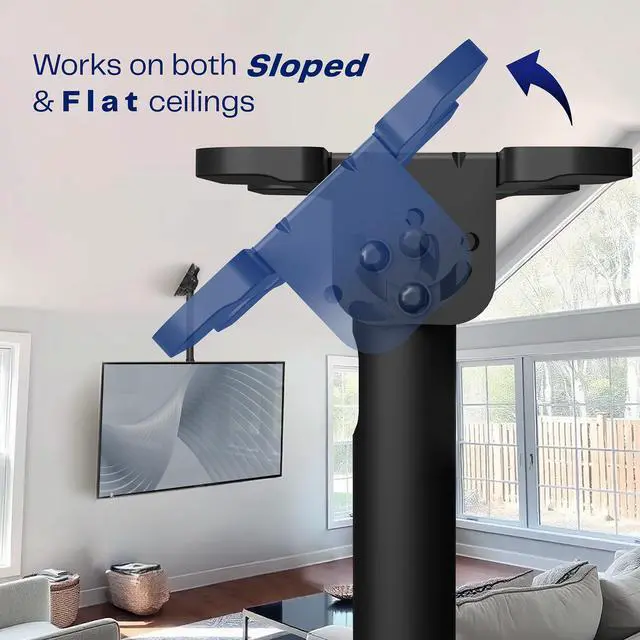 Alt view image 4 of 7 - VIVO Extending Large Ceiling TV Mount for 50 to 100 inch Screens, 10ft Pole