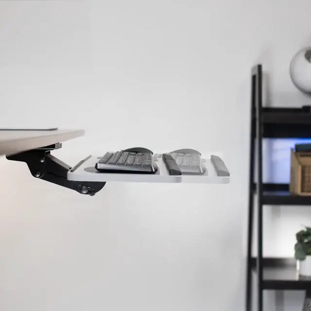 Alt view image 2 of 7 - VIVO Adjustable Computer Keyboard & Mouse Platform Tray Under Table Desk Mount