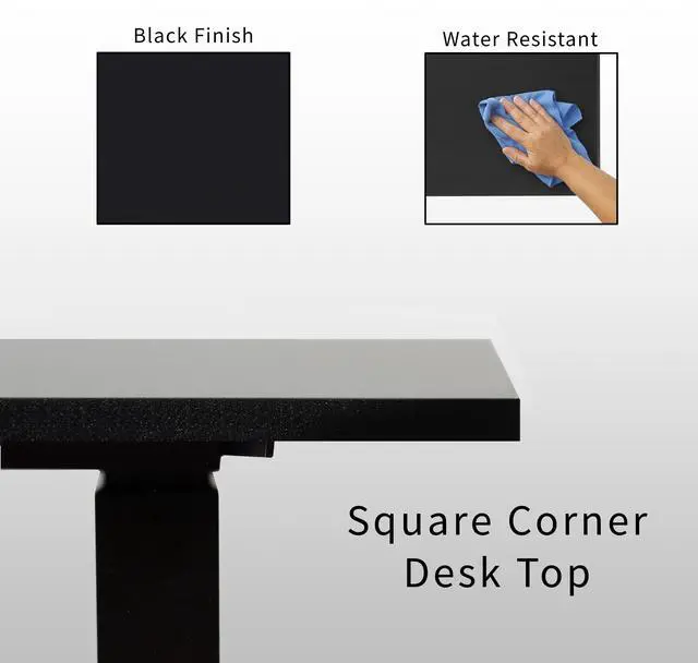 Alt view image 6 of 7 - VIVO Electric 84" x 71" Stand Up Corner Desk, Black Table Tops, Black Frame