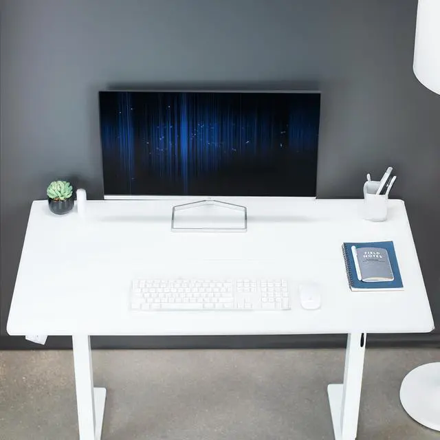 Alt view image 7 of 7 - VIVO White 44" x 24" Electric Sit Stand Desk, Height Adjustable Workstation