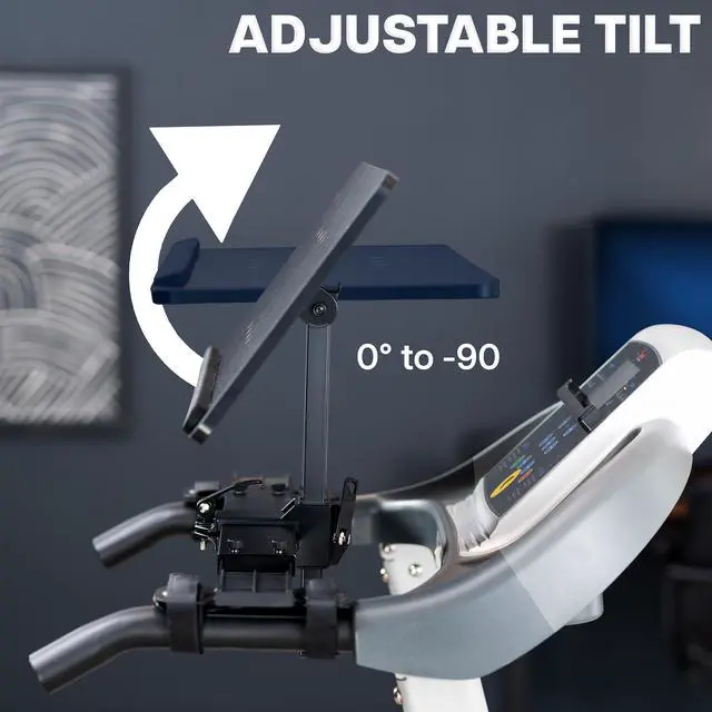 Alt view image 4 of 7 - VIVO Height Adjustable Tilting Laptop Desk for Treadmills, Wooden Notebook Tray