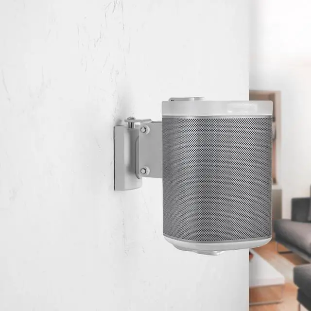 Alt view image 2 of 7 - VIVO White Dual Wall Speaker Mount Designed for SONOS PLAY 1 Brackets (2 Pack)