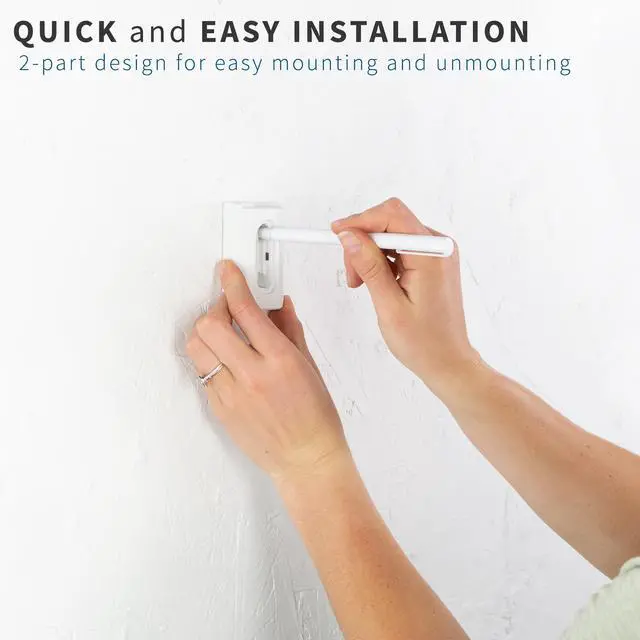 Alt view image 7 of 7 - VIVO White Dual Wall Speaker Mount Designed for SONOS PLAY 1 Brackets (2 Pack)