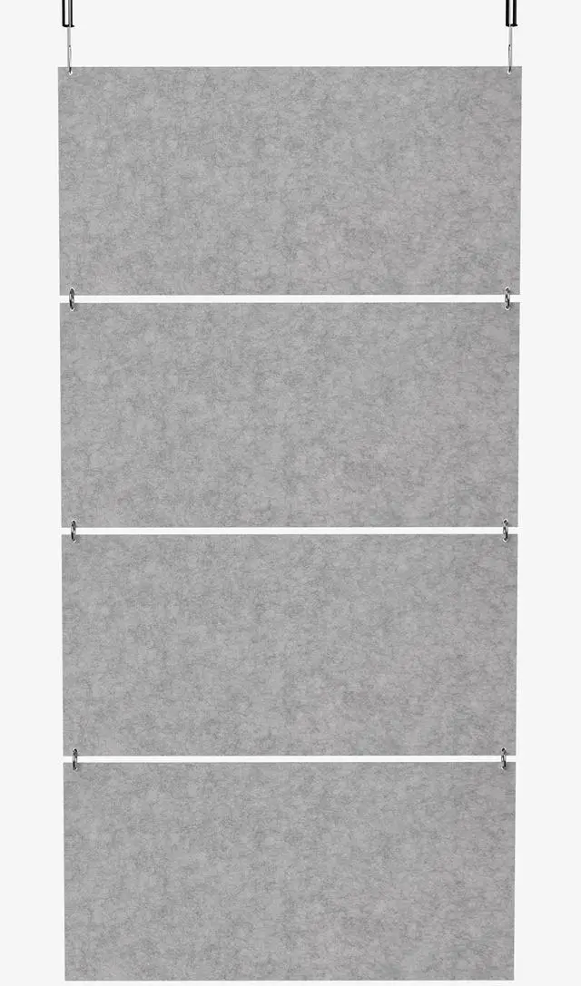 Main image of VIVO Modular 45" x 95" Hanging Acoustic Panels (x4), Sound Absorber, Light Gray