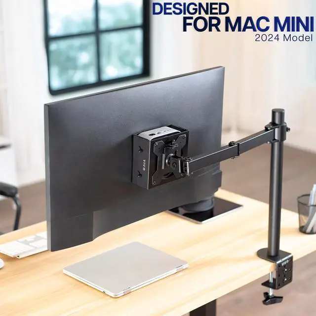 Alt view image 2 of 7 - VIVO Behind Monitor and Under Desk VESA Mount Designed for the Mac Mini 2024