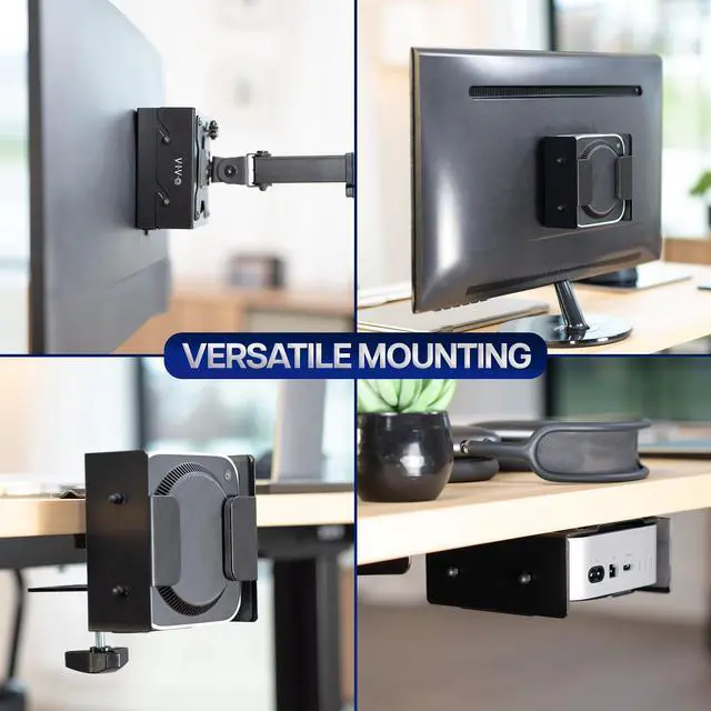 Alt view image 4 of 7 - VIVO Behind Monitor and Under Desk VESA Mount Designed for the Mac Mini 2024