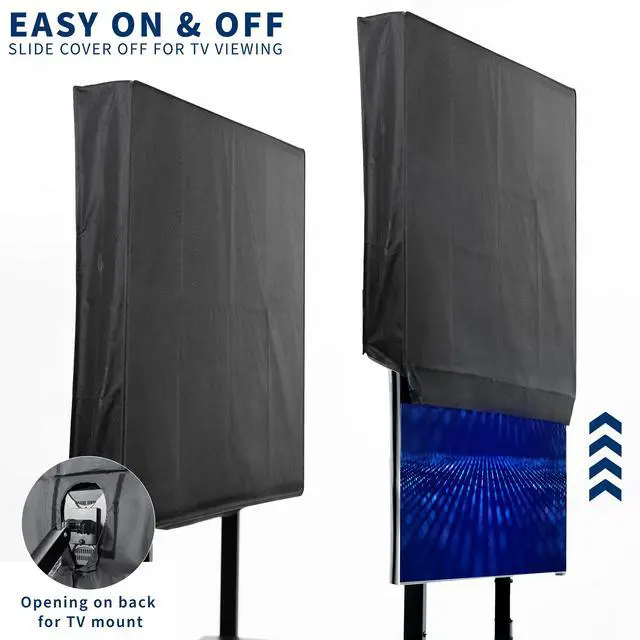 Alt view image 5 of 7 - Black Screen Cover for 49" to 50" TV, Outdoor Waterproof Weather Resistant