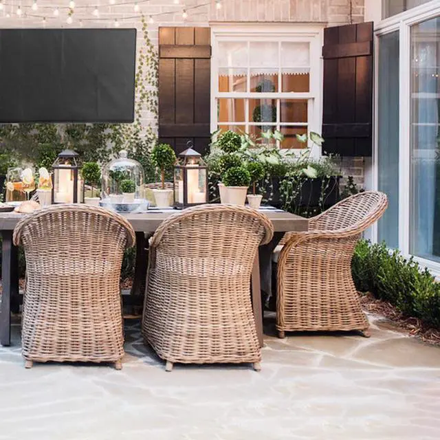 Alt view image 7 of 7 - Black Screen Cover for 49" to 50" TV, Outdoor Waterproof Weather Resistant