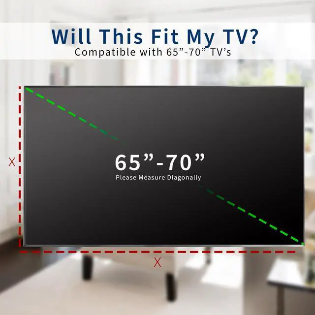 Alt view image 3 of 7 - Black Screen Cover for 65" to 70" TV, Outdoor Waterproof Weather Resistant