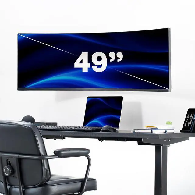 Alt view image 2 of 7 - VIVO Low Profile Stationary Ultrawide Monitor Wall Mount for Up to 49" Screens