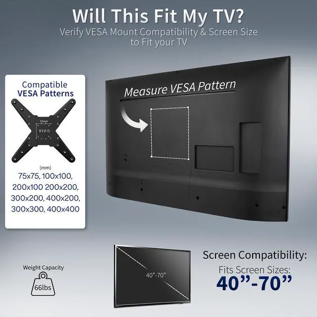Alt view image 4 of 7 - VIVO Height Adjustable Exposed Column Pneumatic Mount for 40" to 70" TV Screen