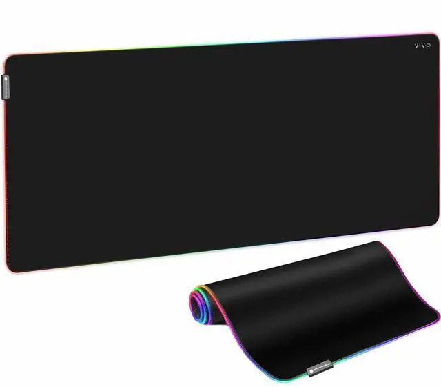 Main image of VIVO Black 71" x 30" Full Size Desk Pad with RGB Ambient Lighting