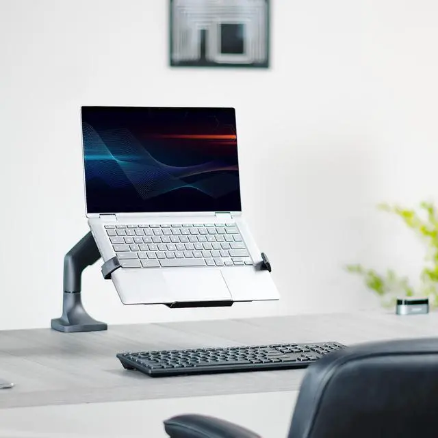 Alt view image 2 of 7 - VIVO Universal Adjustable 12" - 15.6" Laptop Computer Notebook Tray with RGB Fan