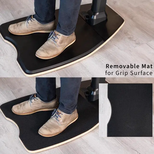 Alt view image 7 of 7 - VIVO Black Ergonomic Leaning Chair with Anti-Fatigue Mat for Home and Office