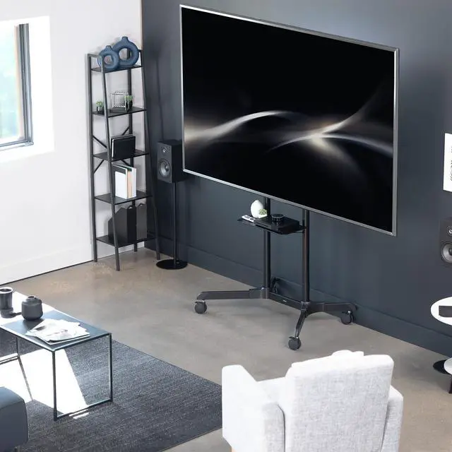 Alt view image 2 of 7 - VIVO Mobile TV Cart for 55" to 100" LCD LED Plasma Flat Panel Stand w/Wheels