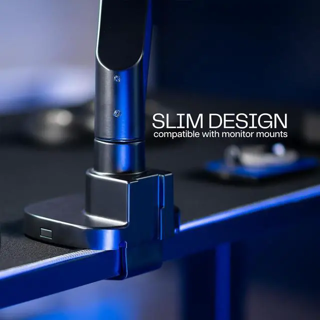 Alt view image 7 of 7 - VIVO Black 71" x 30" Full Size Desk Pad with RGB Ambient Lighting