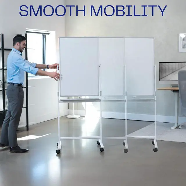 Alt view image 5 of 7 - VIVO Mobile Dry Erase Board 24" x 36" Magnetic Double Sided Whiteboard Stand