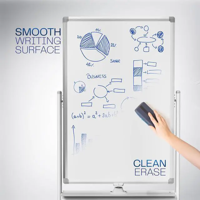 Alt view image 6 of 7 - VIVO Mobile Dry Erase Board 24" x 36" Magnetic Double Sided Whiteboard Stand