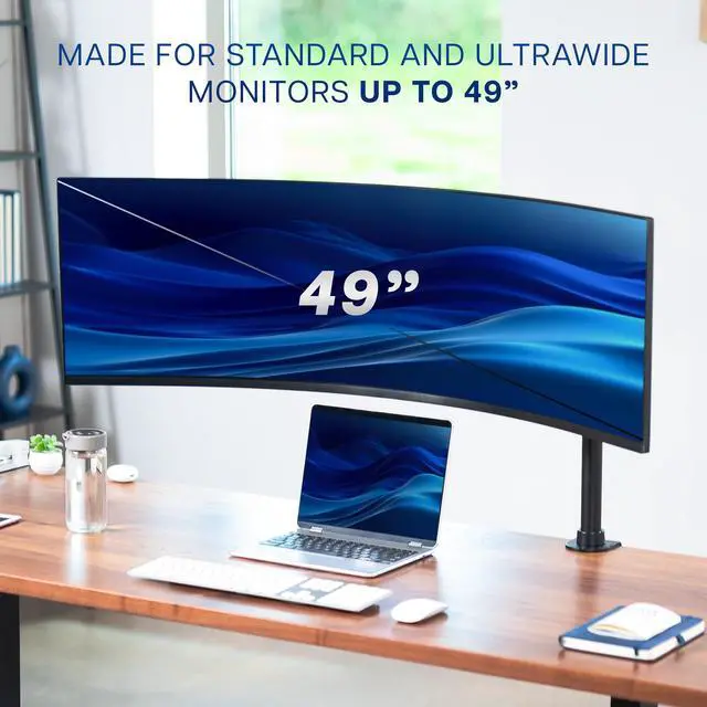 Alt view image 2 of 7 - VIVO Single Ultrawide Monitor Desk Mount Stand for Computer Screens up to 49"