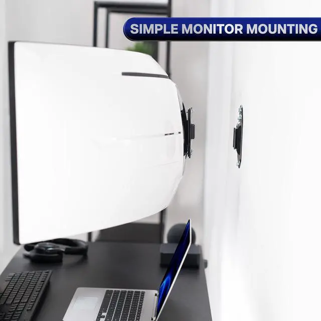 Alt view image 7 of 7 - VIVO Low Profile Stationary Ultrawide Monitor Wall Mount for Up to 49" Screens