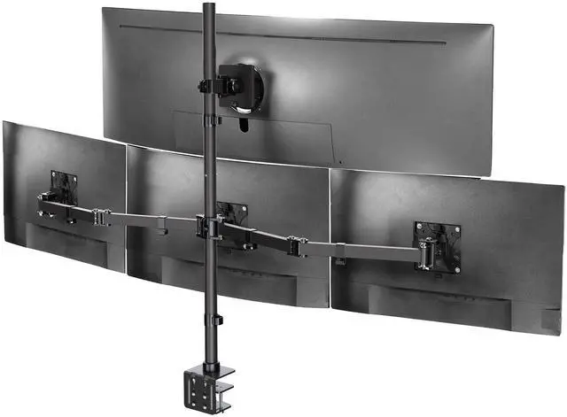 Main image of VIVO Quad Computer Monitor Desk Mount, 1 Ultrawide to 49", 3 Standard to 27"