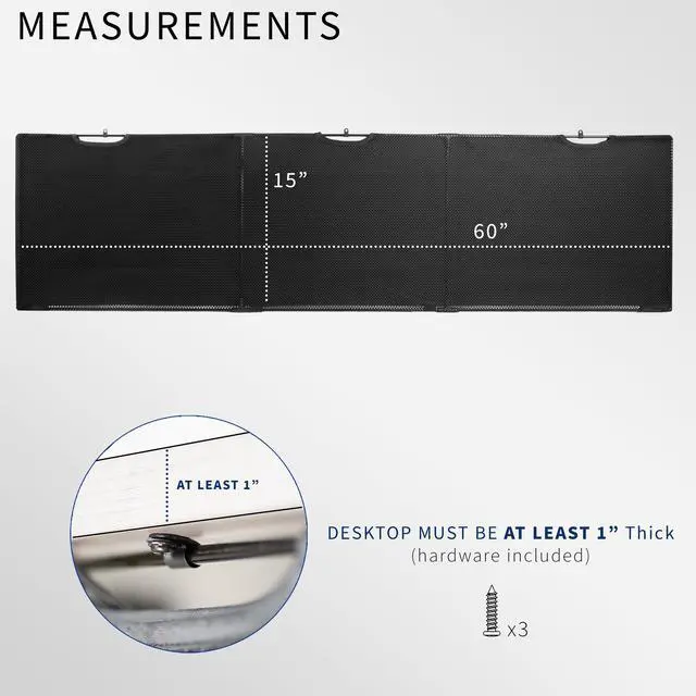 Alt view image 3 of 7 - VIVO Black Under Desk Privacy & Cable Management Sleeve Panel 60" Kit