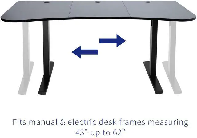 Alt view image 4 of 7 - VIVO Black Carbon Fiber 63" x 32" Table Top for Adjustable Standing Desk Frames