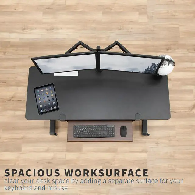 Alt view image 2 of 7 - VIVO Extra Sturdy Clamp-on Computer Keyboard and Mouse Under Desk Slider Tray