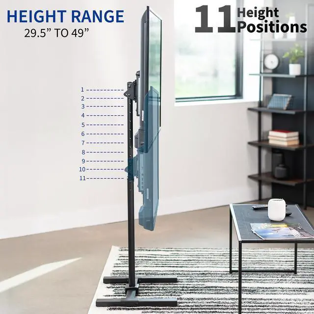 Alt view image 2 of 7 - VIVO TV Display 13" to 50" Floor Stand, Height Adjustable Mount for Flat Screen