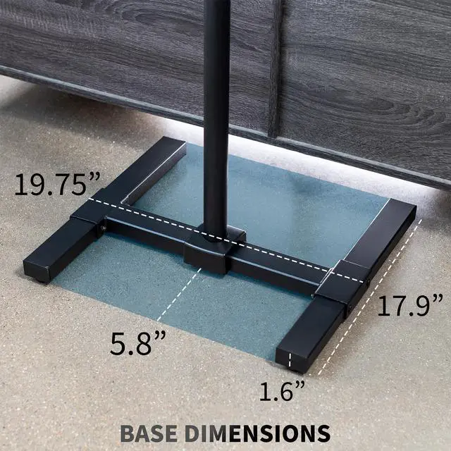 Alt view image 4 of 7 - VIVO TV Display 13" to 50" Floor Stand, Height Adjustable Mount for Flat Screen