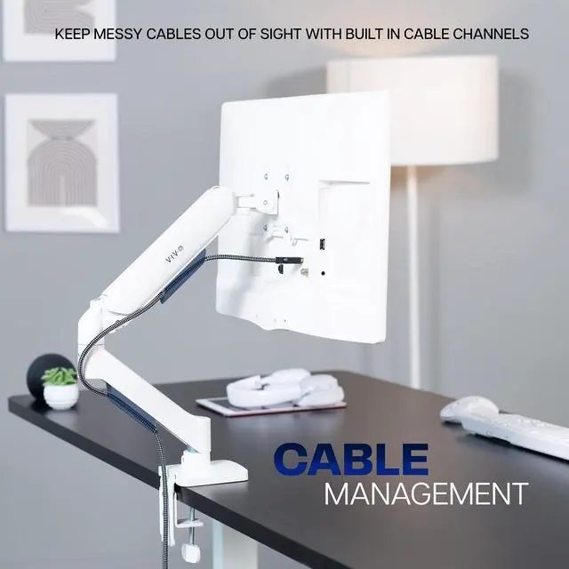 Alt view image 7 of 7 - VIVO Single Monitor Mechanical Spring Desk Mount Fits Computer Screens up to 32"